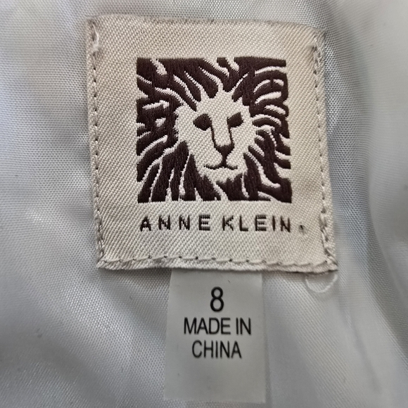 Anne Klein Sleeveless Scoopneck Teal Leaf Fit & Flare Cotton Dress Sz. 8 - Picture 12 of 13